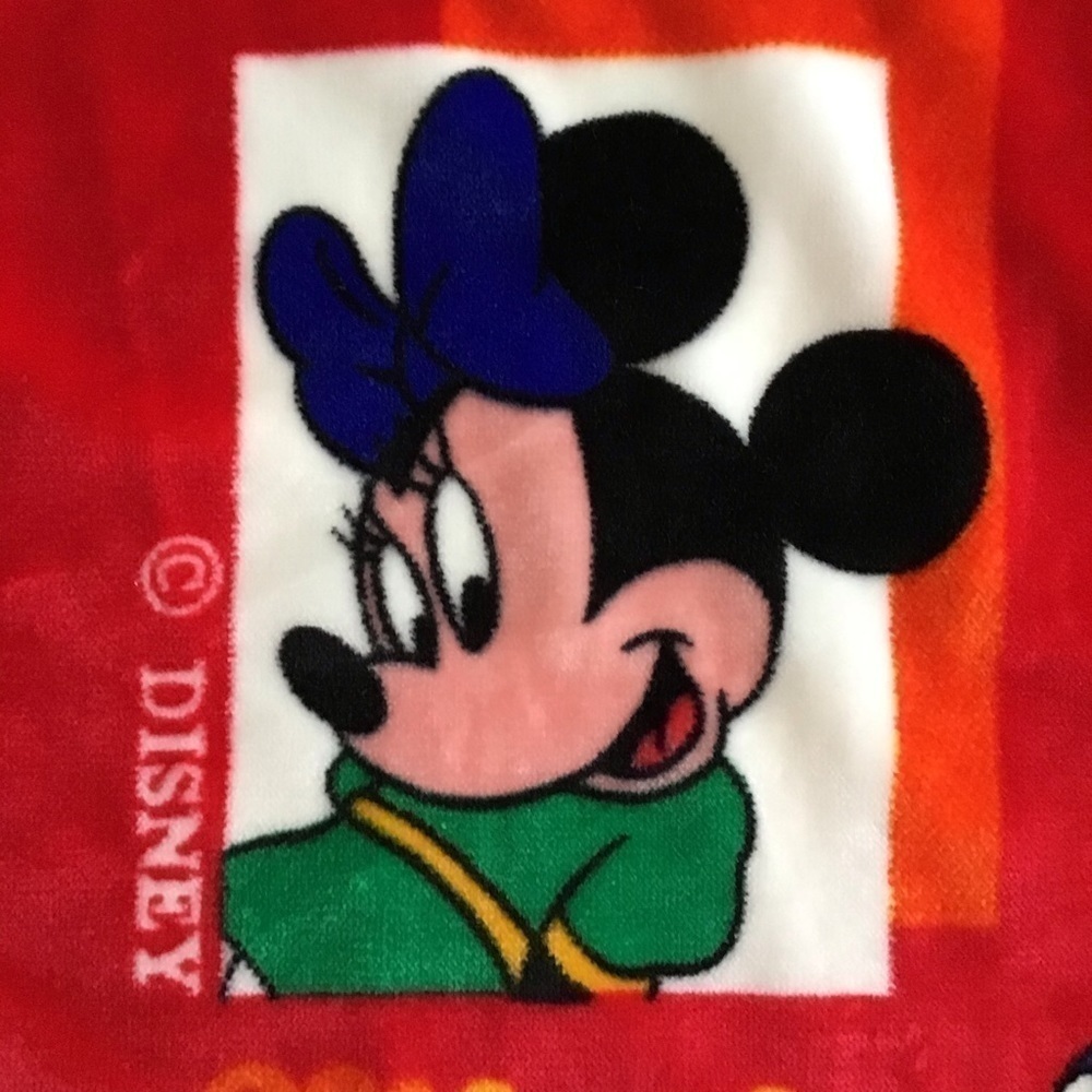 Disney Mickey Minnie Throw Pillow COVER Manterol Spain 18x18" REVERSIBLE Vintage - Picture 13 of 13